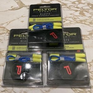 32DB Earplugs Hearing Protection 2pc + Hard  Case- 3M Peltor - Lot of 3 (2pk)